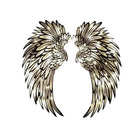 Angel Wings Wall Art with LED lights, elegant home decor with glowing feather details.