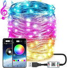 LED String Lights Christmas with smart lamp features, 16 million colors, music sync, and timer function.