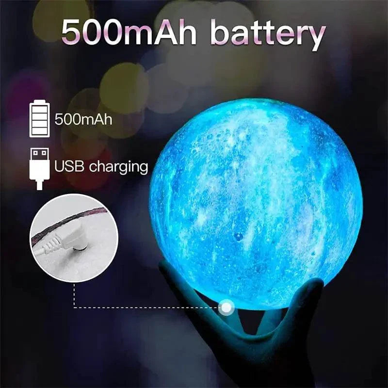 Galaxy Lamp with starry night projection and adjustable lighting, featuring 500mAh battery and USB charging.