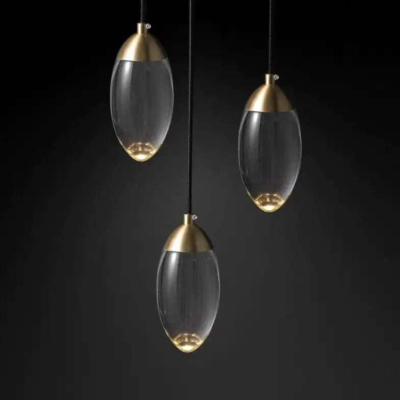 Raindrop Pendant Lights with sleek modern design and ambient glow.