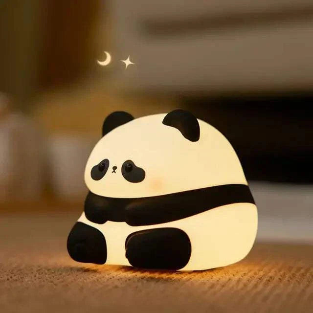 LED Night Lights Cute Sheep Panda Lamp for kids with adjustable brightness.