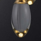 Raindrop Pendant Lights with LED bulbs, copper and glass material, illuminating elegance for any space.