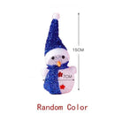 Solar Christmas Lights Snowman with blue hat and scarf, random color option.