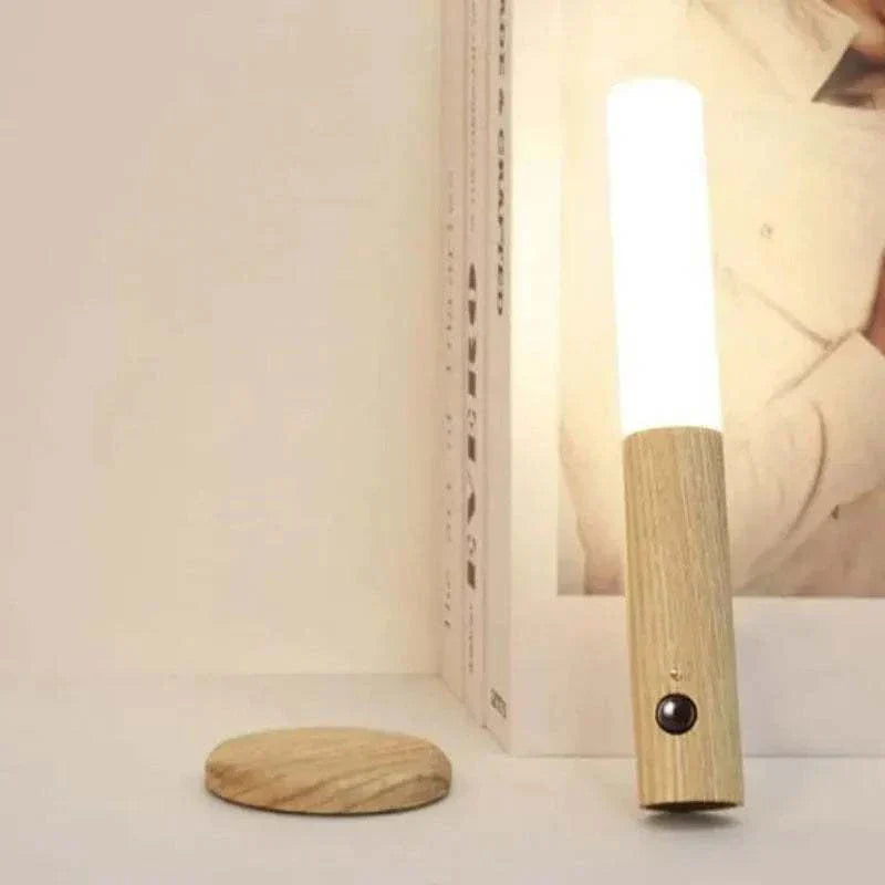 Wireless Rechargeable Wall Lamp with sleek design, providing warm illumination.