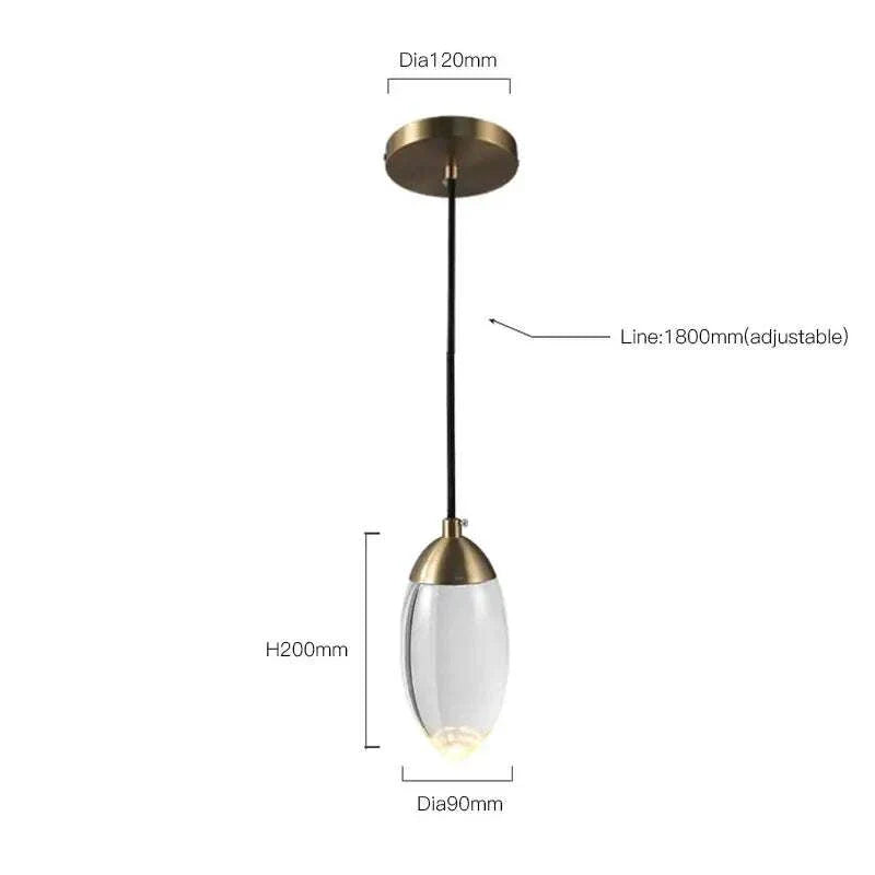 Raindrop Pendant Lights with sleek modern design and adjustable height.