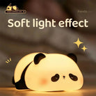 LED night light cute panda lamp with soft light effect for cozy ambiance.