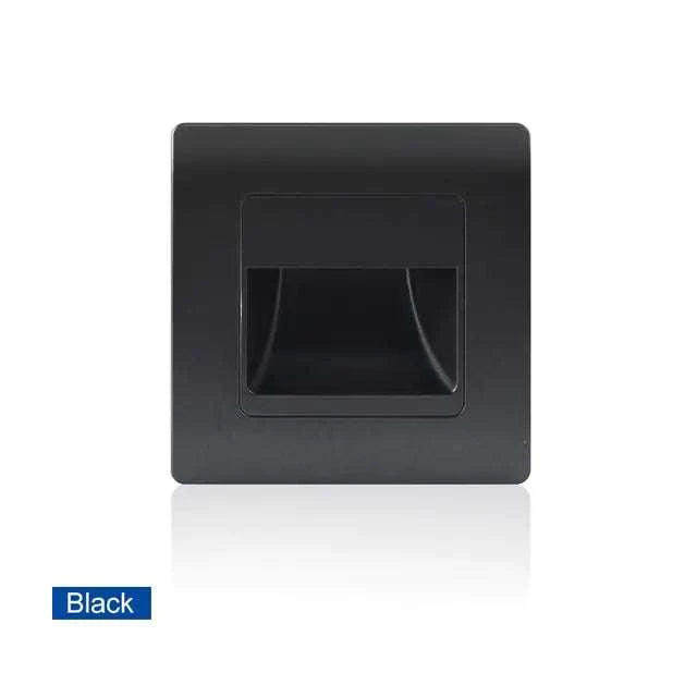 Black indoor wall LED lighting with PIR motion sensor for efficient and stylish illumination.