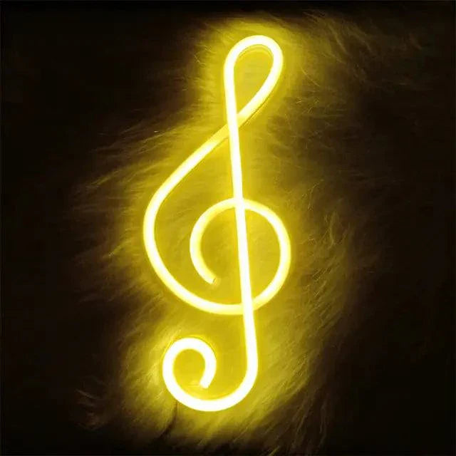 Neon Bar Lights with music note design, USB and battery powered.