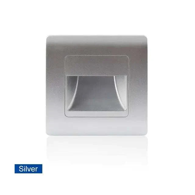 Silver Indoor Wall LED Lighting with PIR Motion Sensor for energy-efficient home illumination.