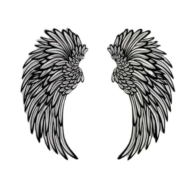 Angel Wings Wall Art with LED lights, elegant home decor, intricate wing details, celestial ambiance.