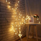 LED Snowflake Lights illuminating a cozy indoor setting with a warm, ambient glow.