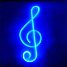 Neon Bar Lights with music note design in blue LED.