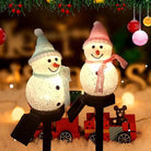 Solar Snowman Lights for festive outdoor decoration, eco-friendly and weather-resistant.