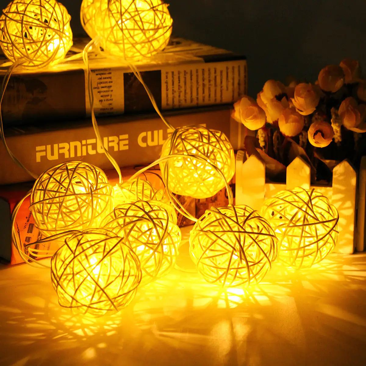 Enchanted Fairy Orb Lights adding whimsical magic to a home setting.