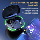 Wireless headphones with charging case, showcasing automatic Bluetooth connectivity to a smartphone for seamless audio experience.