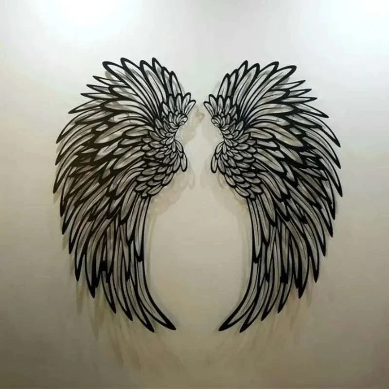 Angel Wings Wall Art with LED Lights on Display