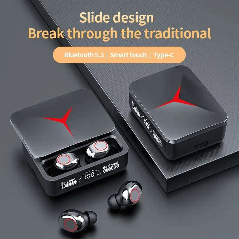 Bluetooth 5.3 TWS Headset with Smart Touch and LED Display in Charging Case